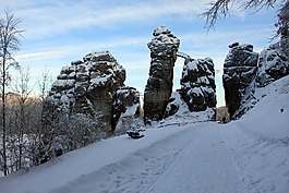 externsteine,石頭,巖
