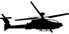 直升機(jī),軍事,側(cè)影
