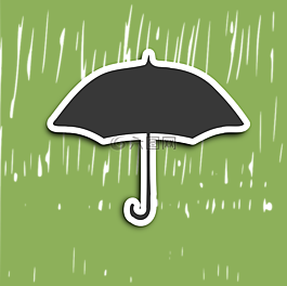 綠色,圖標(biāo),雨