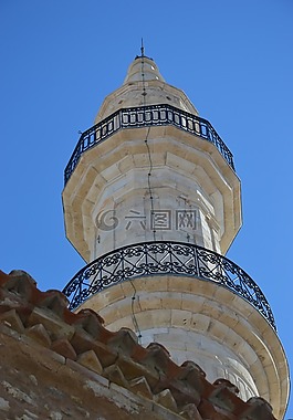 清真寺,尖塔,克里特島