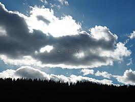 云,乌云背后的阳光,天空