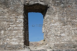 窗口,廢墟,墻