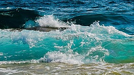 波,透明,海