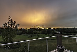 日落,雨,自然
