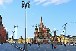 st basil 大教堂,红色方形,莫斯科