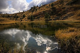 塔恩,山下湖,反射