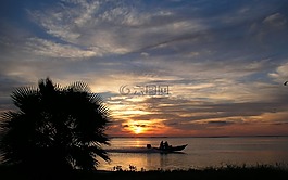 船,海洋,天空