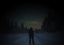 森林,男子,戶外