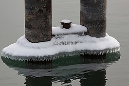 冬天,冰,水