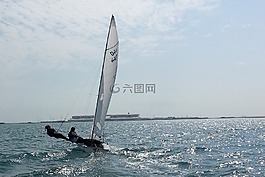帆船,水,海洋