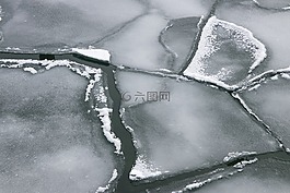 浮冰,冬天,水
