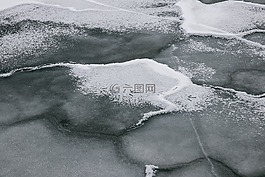 浮冰,冬天,水