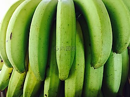 香蕉,绿色,水果