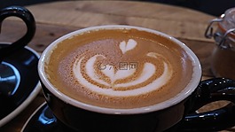 咖啡,熱奶咖啡,杯