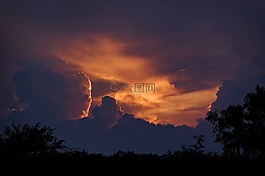 天空,晚报,黄昏