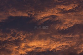 云,天空,橙