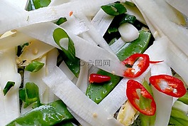 蘆筍,沙拉,辣椒