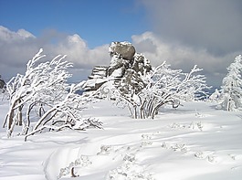 krkonoše 大山,冬季,szrenica