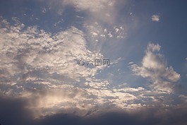 藍(lán)色,天空,云