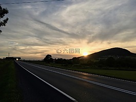 日落,太陽(yáng),天空