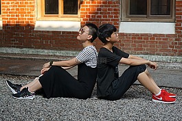 女孩,一起,年輕