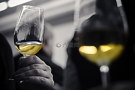 玻璃,白葡萄酒,酒杯