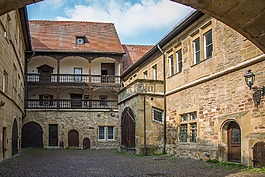 brackenheim,城堡,庭院