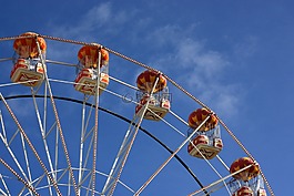 摩天輪,藍(lán)藍(lán)的天空,車輪
