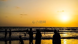 人群,快樂,享受