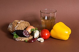 晚禱,小吃,面包
