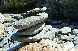 平衡,石,石头