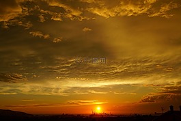日落,傍晚的天空,abendstimmung