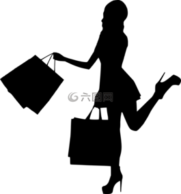 側(cè)影,女子,購(gòu)物