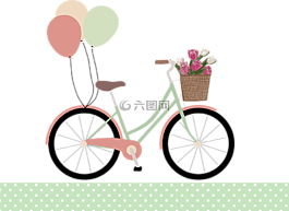 氣球,籃,自行車
