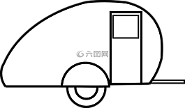 野營車,黑,白
