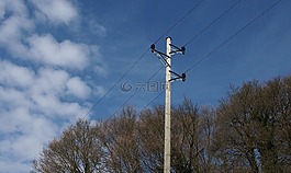 strommast,天空,向上