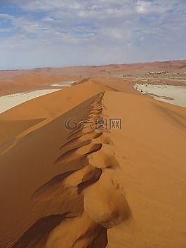 沙漠,沙丘,跟蹤