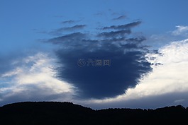 天堂,心臟,云