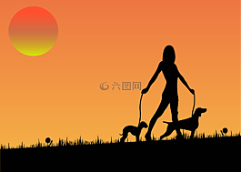 犬,狗,女性