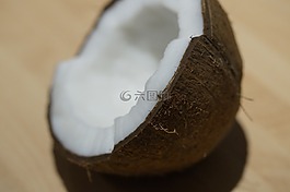 椰子,一半,椰子半