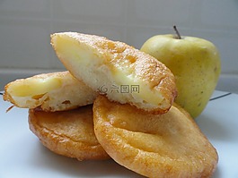 甜點,甜甜圈,蘋果