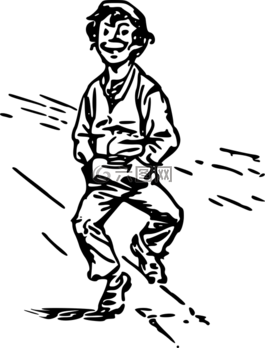 男孩,口袋,微笑