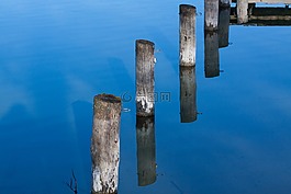 湖,碼頭,水