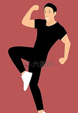 快樂,年輕,男子