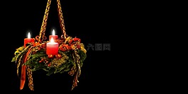來(lái)臨,圣誕節(jié),來(lái)臨的花環(huán)