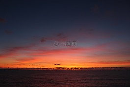 ocena,日落,太陽