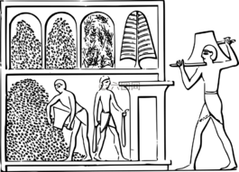 古代,埃及,壁画