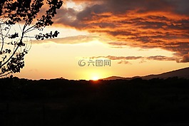 日落,浪漫,心情