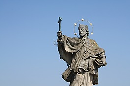nepomuk,雕像,橋