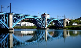橋,藍(lán)色,反思